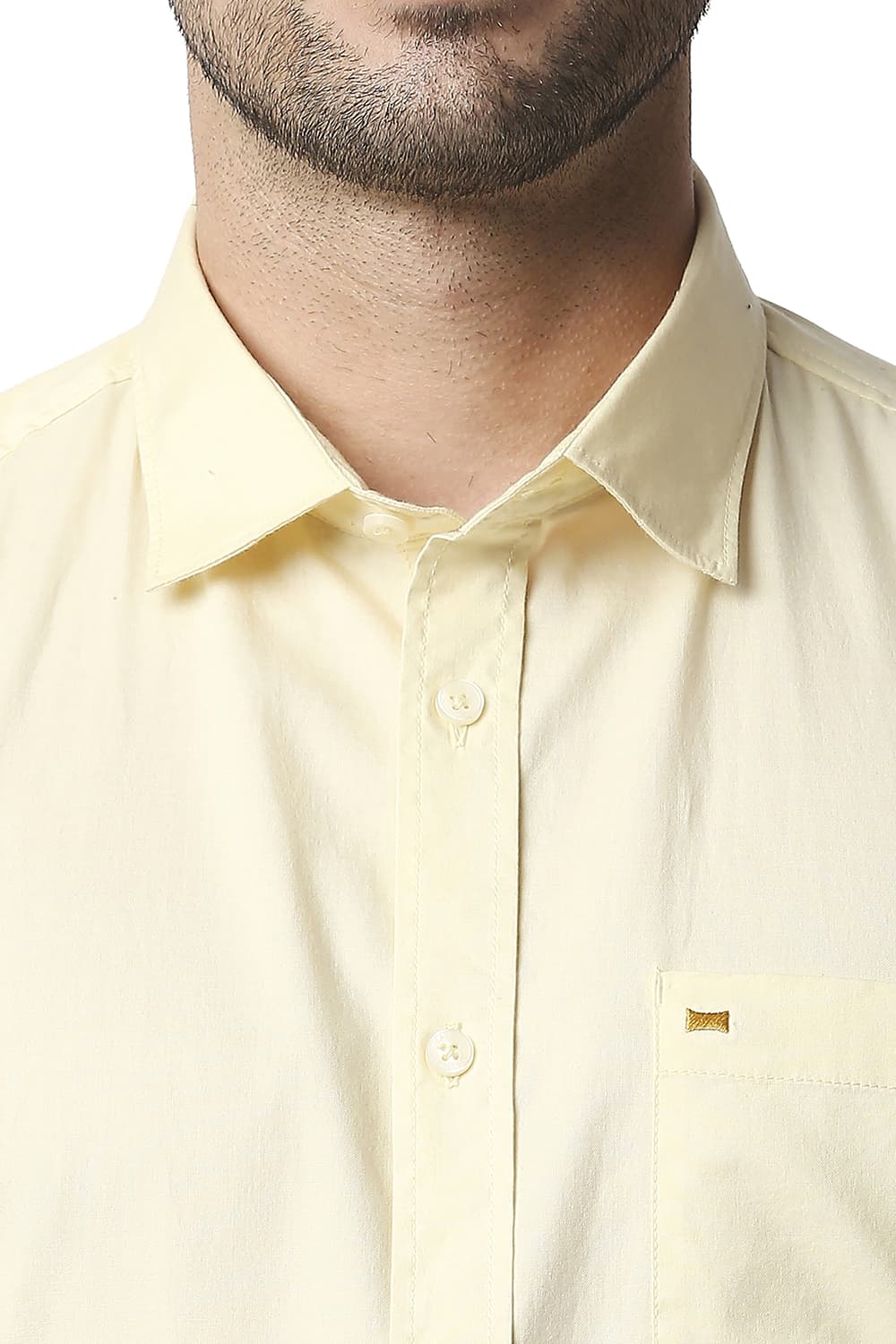 BASICS SLIM FIT OXFORD HALFSLEEVES SHIRT