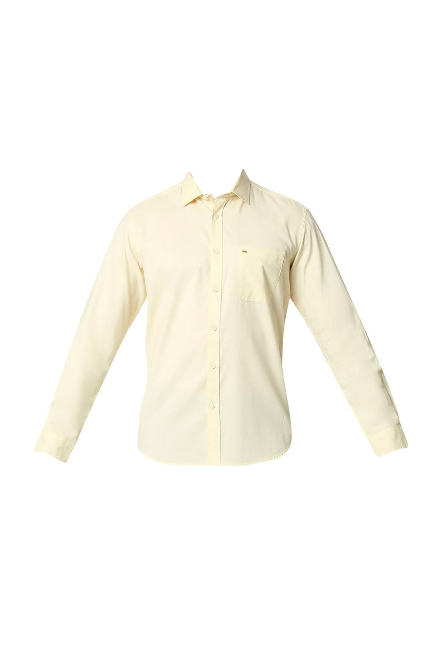BASICS SLIM FIT ANISE FLOWER YELLOW OXFORD SHIRT