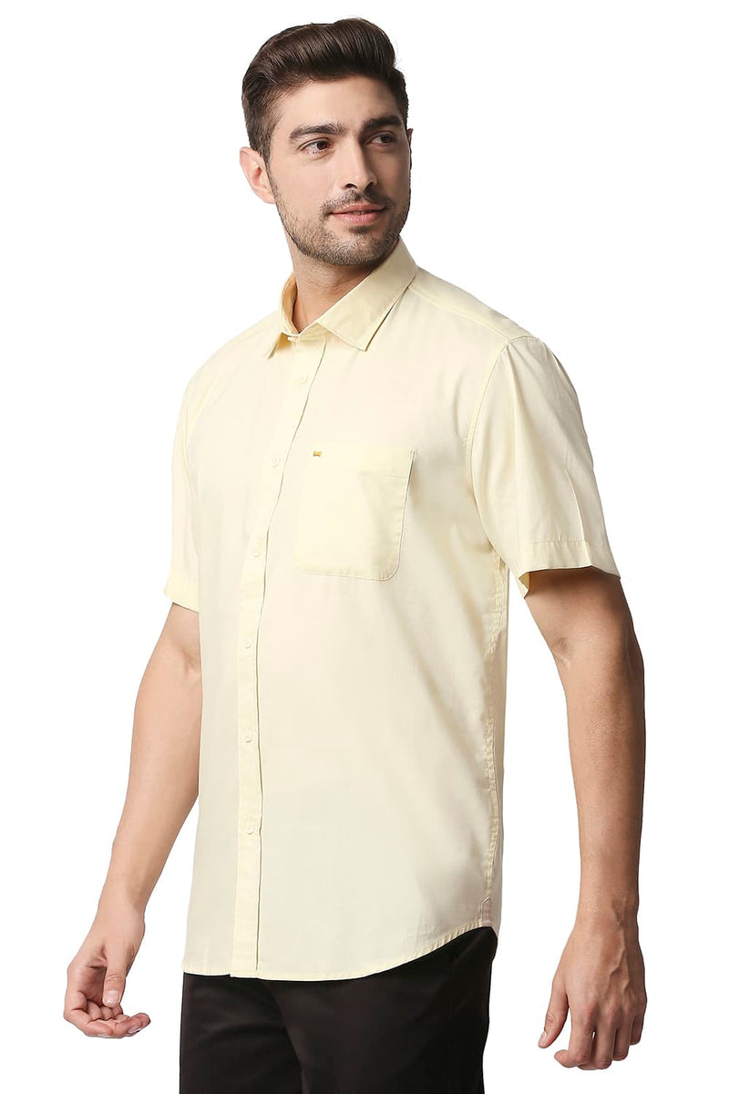 BASICS SLIM FIT OXFORD HALFSLEEVES SHIRT