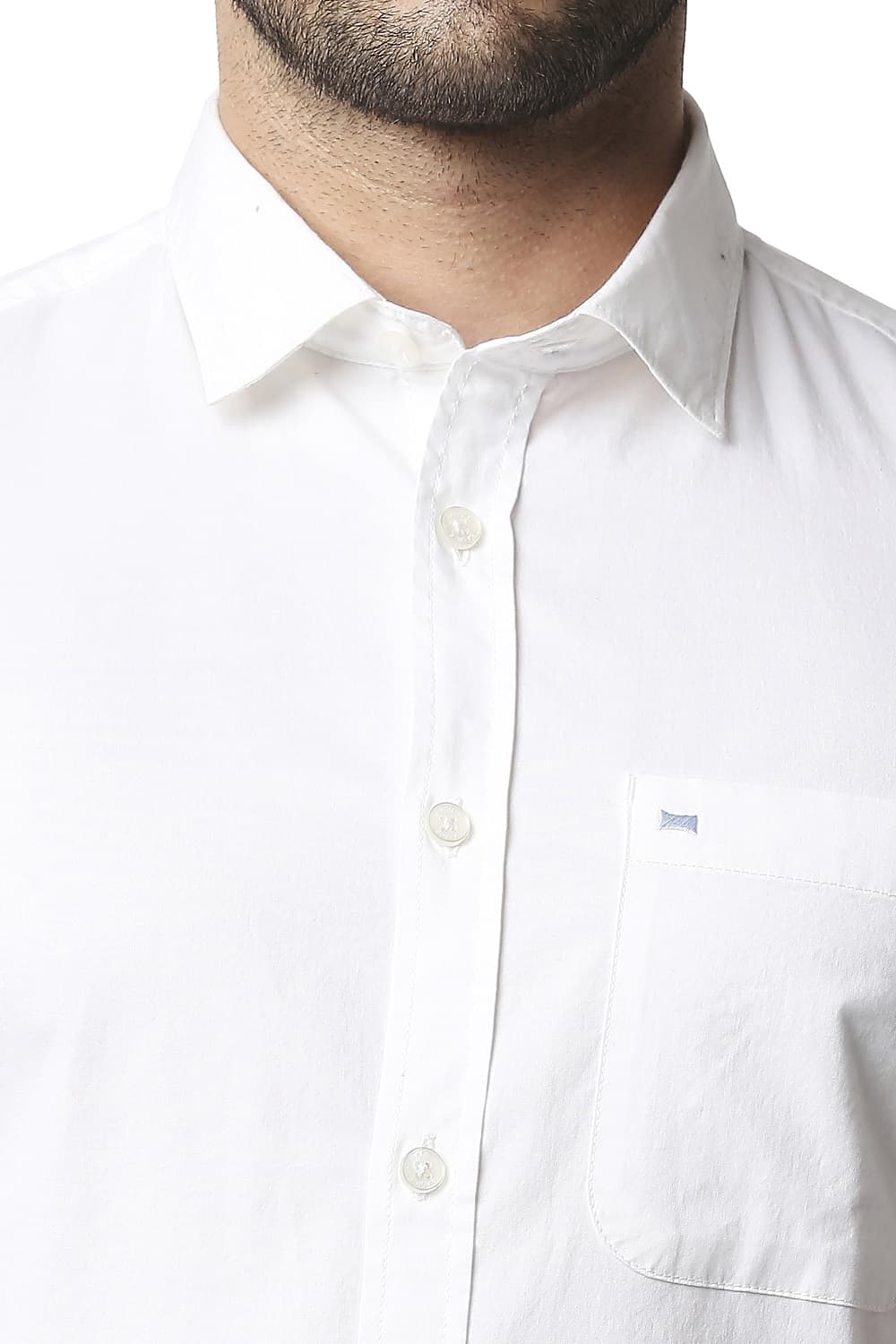 BASICS SLIM FIT OXFORD HALFSLEEVES SHIRT