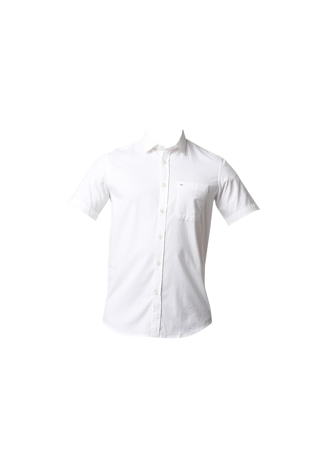 BASICS SLIM FIT OXFORD HALFSLEEVES SHIRT