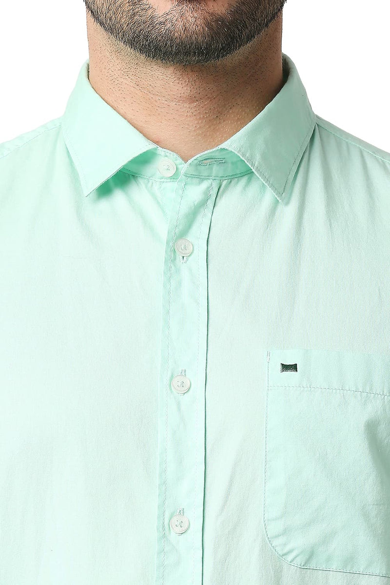 BASICS SLIM FIT OXFORD HALFSLEEVES SHIRT