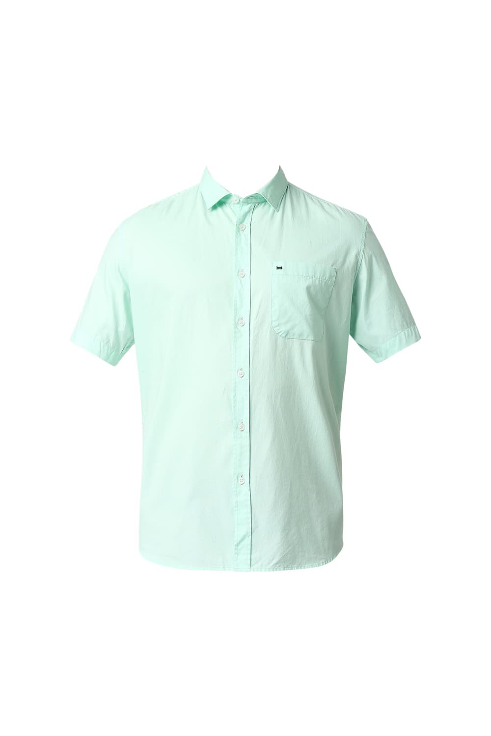 BASICS SLIM FIT OXFORD HALFSLEEVES SHIRT