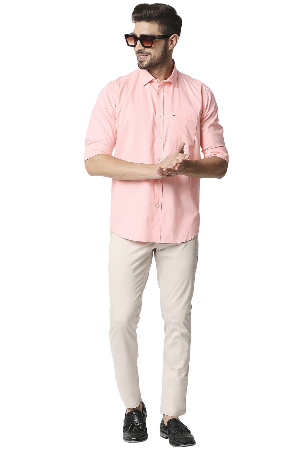 BASICS SLIM FIT OXFORD SHIRT