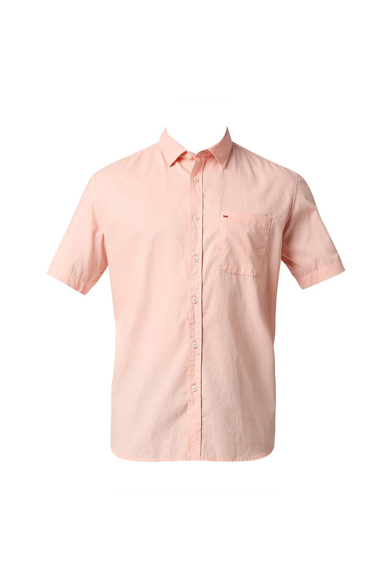 BASICS SLIM FIT OXFORD HALFSLEEVES SHIRT