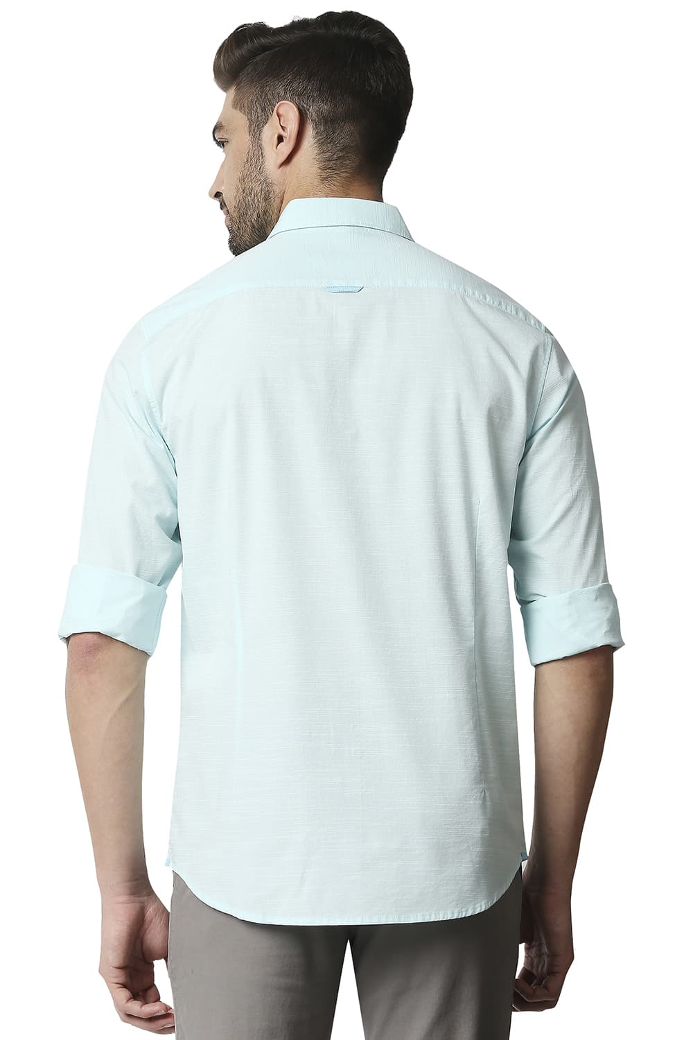 BASICS SLIM FIT SLUB SHIRT