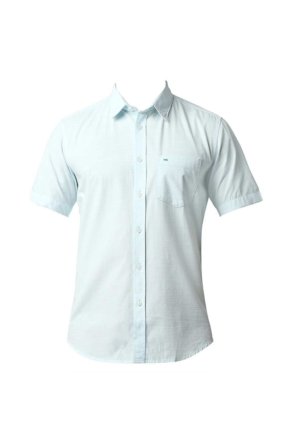 BASICS SLIM FIT SLUB HALFSLEEVES SHIRT