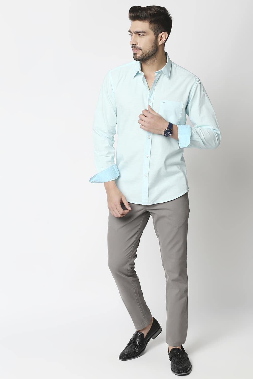 Slim Fit Slub Shirt