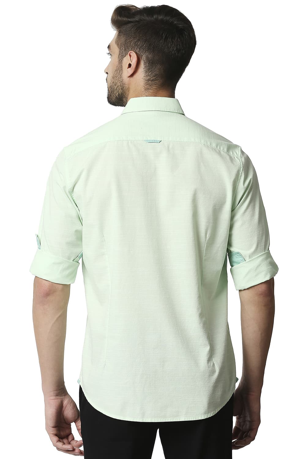 BASICS SLIM FIT SLUB SHIRT