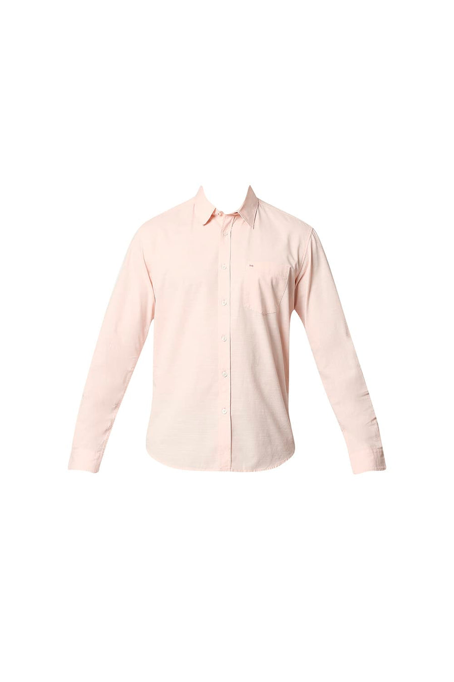 BASICS SLIM FIT PINK BLOSSOM SLUB SHIRT