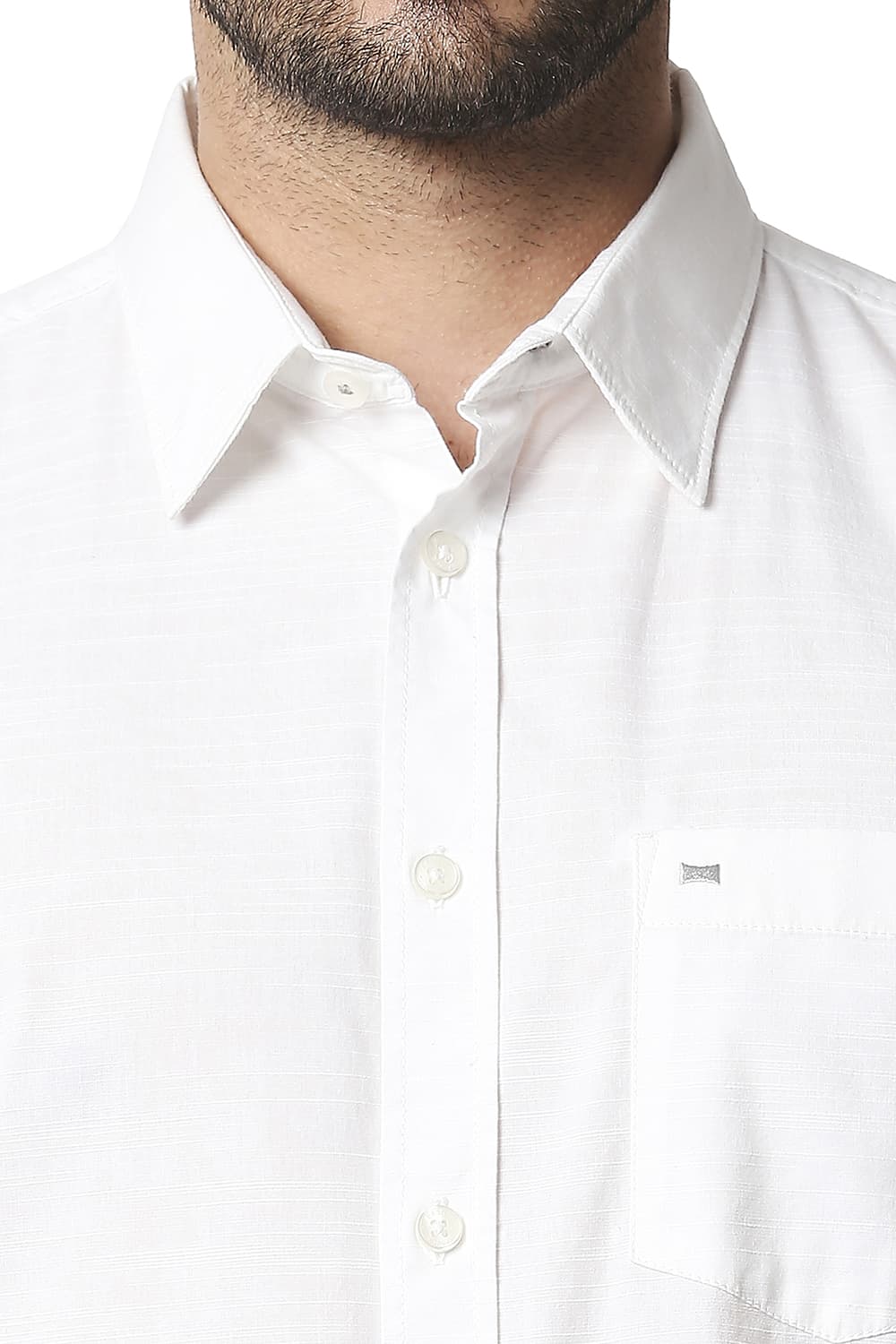 BASICS SLIM FIT SLUB SHIRT