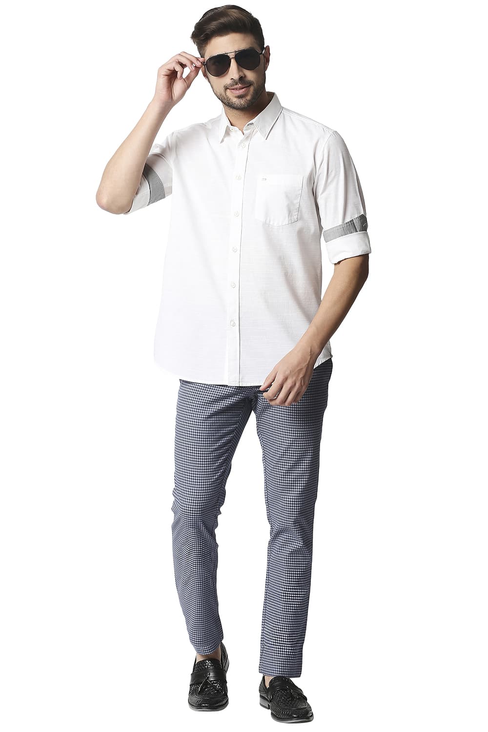 BASICS SLIM FIT SLUB SHIRT