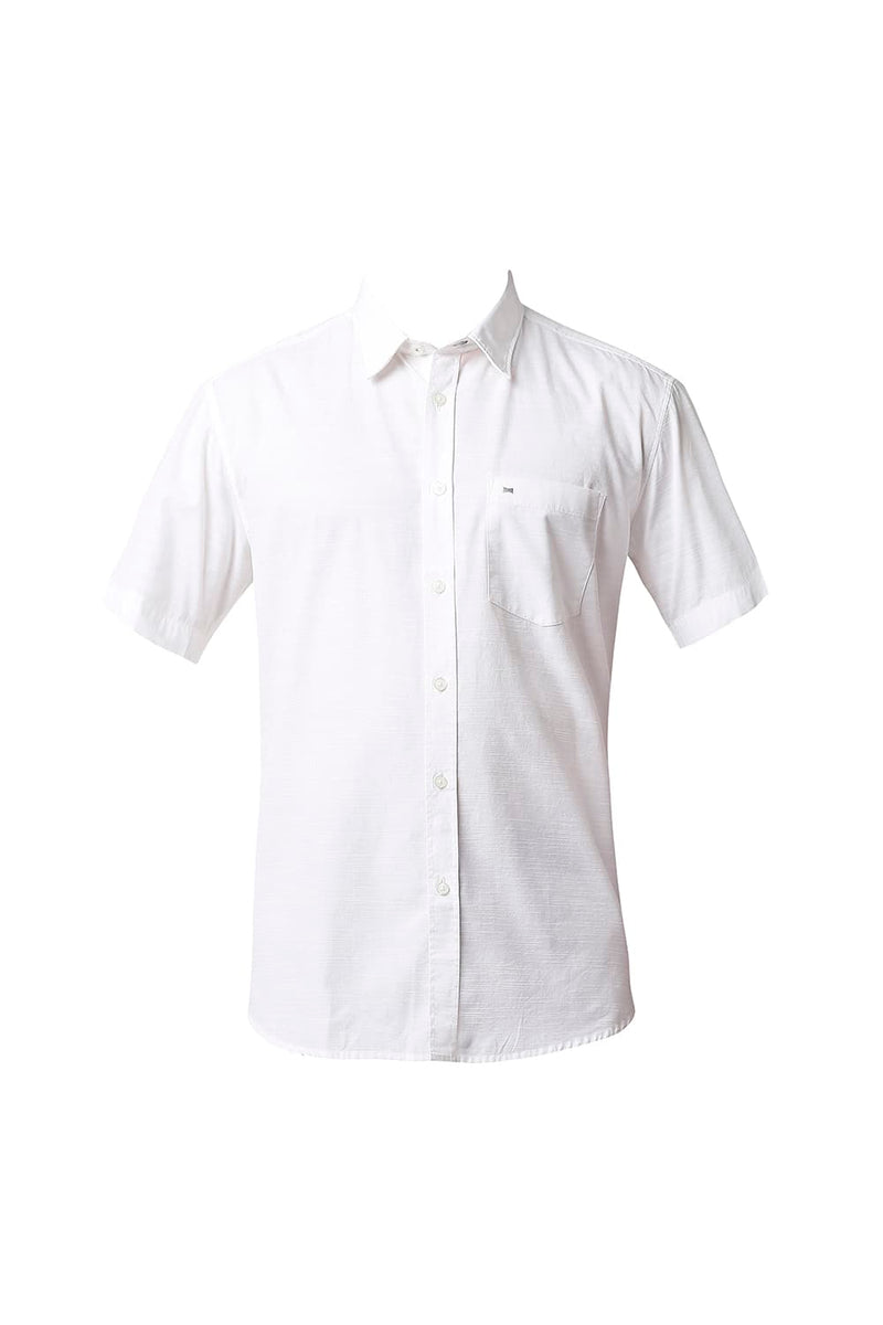 BASICS SLIM FIT SLUB HALFSLEEVES SHIRT