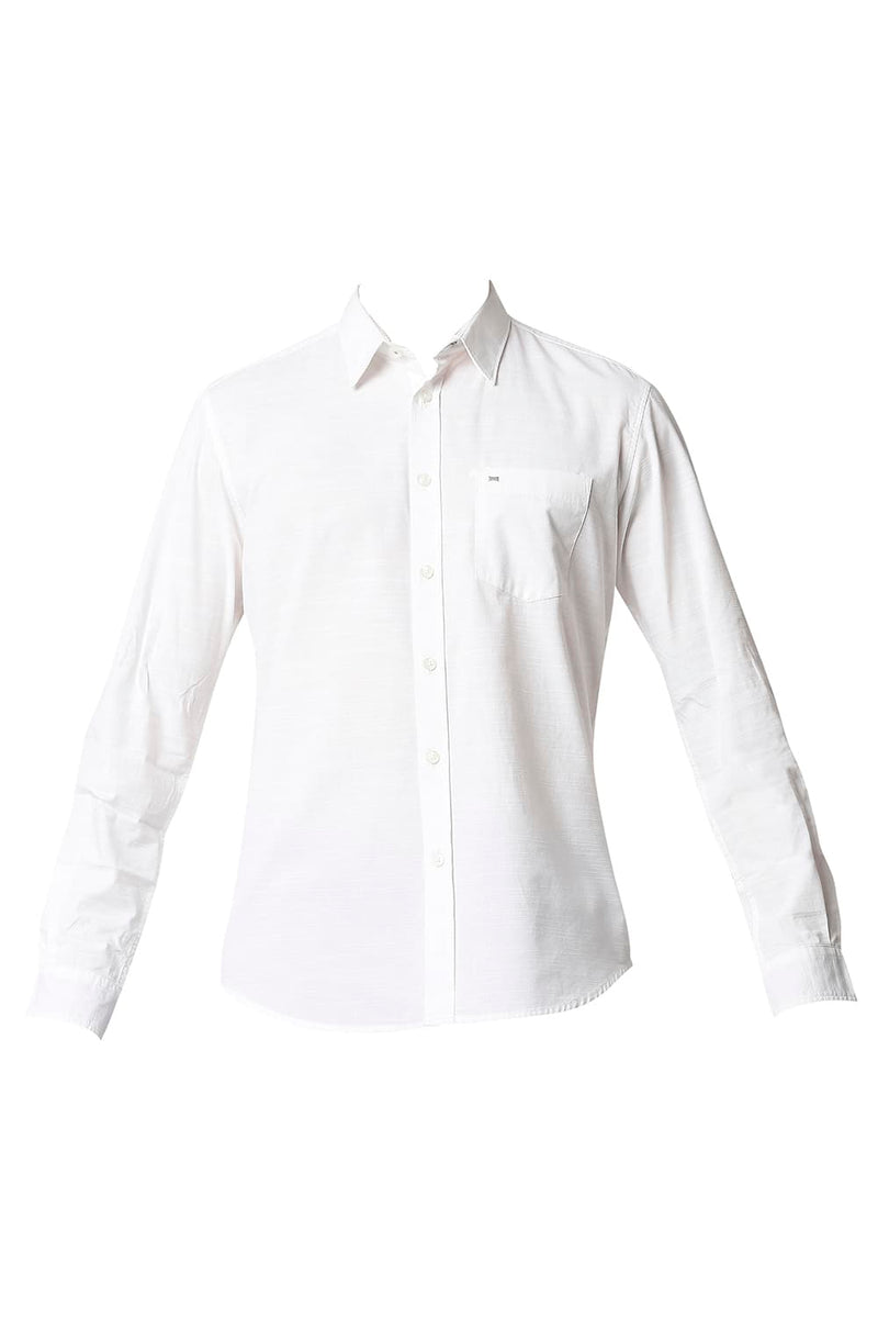 BASICS SLIM FIT SLUB SHIRT