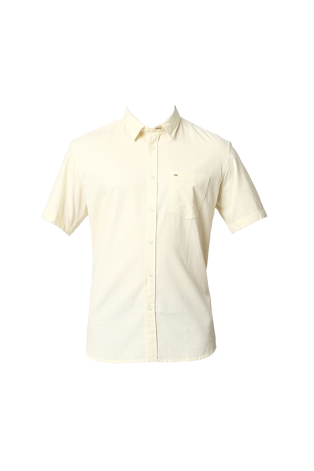 BASICS SLIM FIT SLUB HALFSLEEVES SHIRT