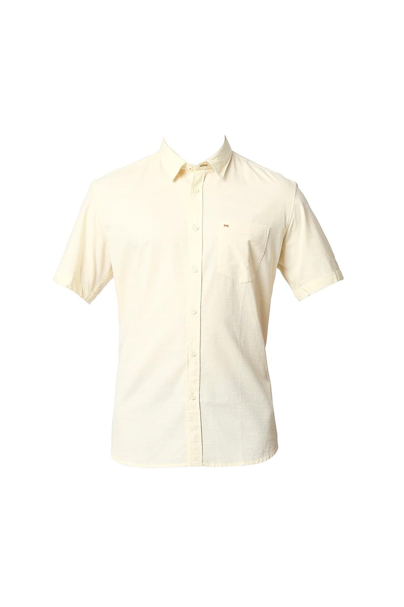 BASICS SLIM FIT SLUB HALFSLEEVES SHIRT