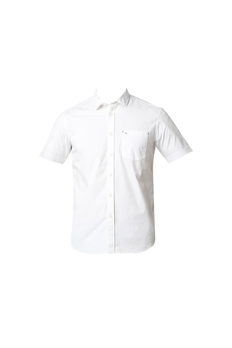 BASICS SLIM FIT POPLIN STRETCH HALFSLEEVES SHIRT