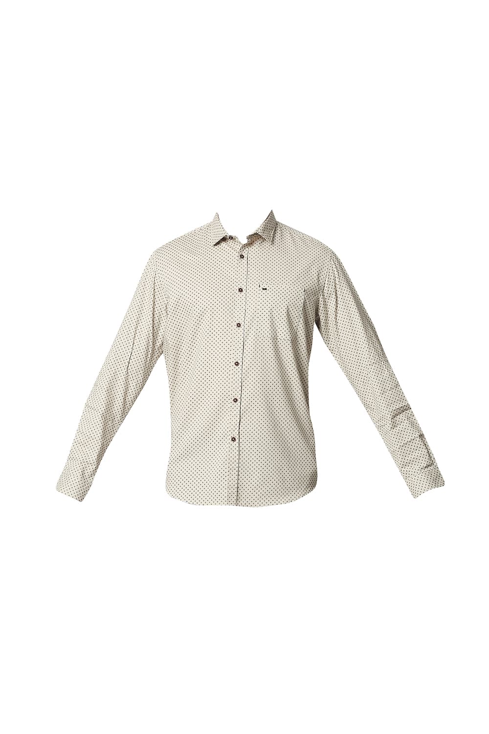 BASICS SLIM FIT OXFORD PRINTED SHIRT