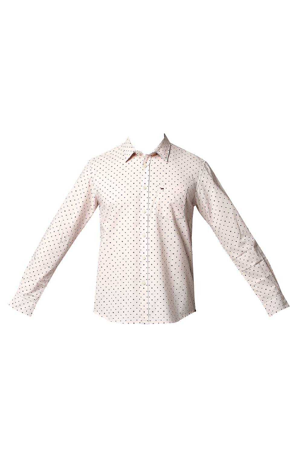 BASICS SLIM FIT OXFORD PRINTED SHIRT