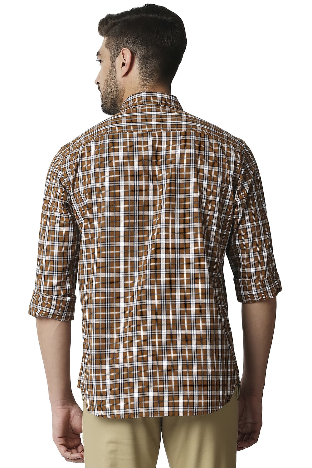 BASICS SLIM FIT CHECKS SHIRT