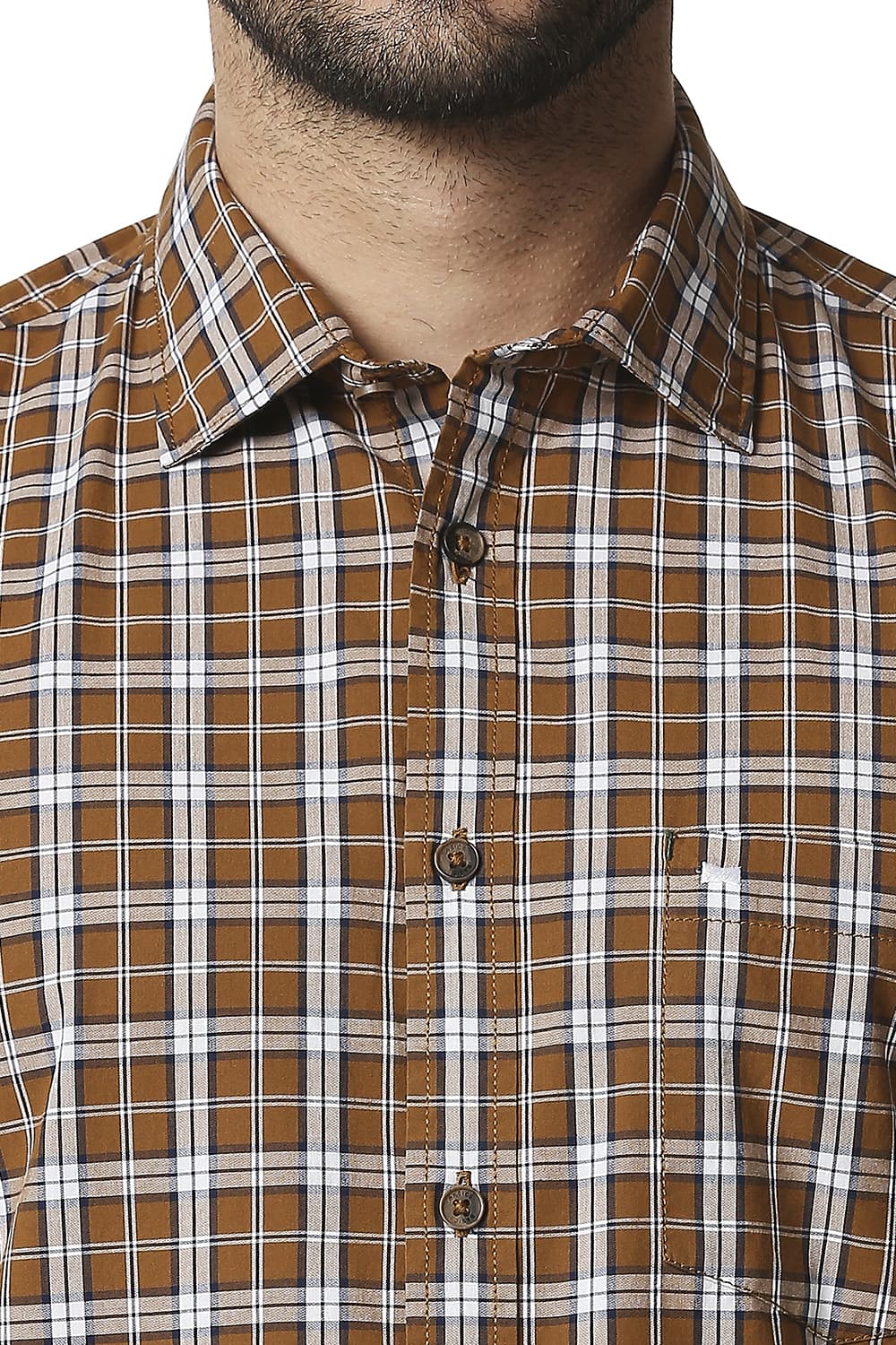 BASICS SLIM FIT CHECKS SHIRT