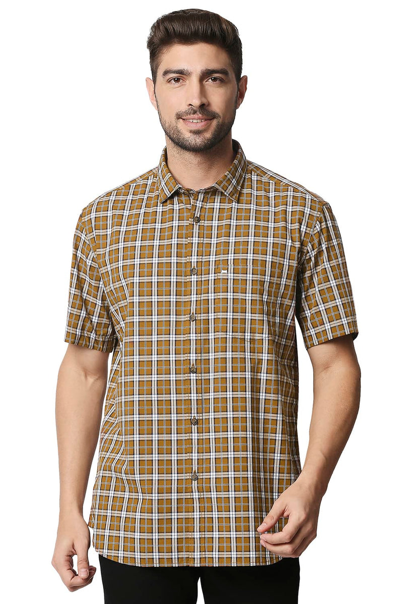 BASICS SLIM FIT CHECKS SHIRT