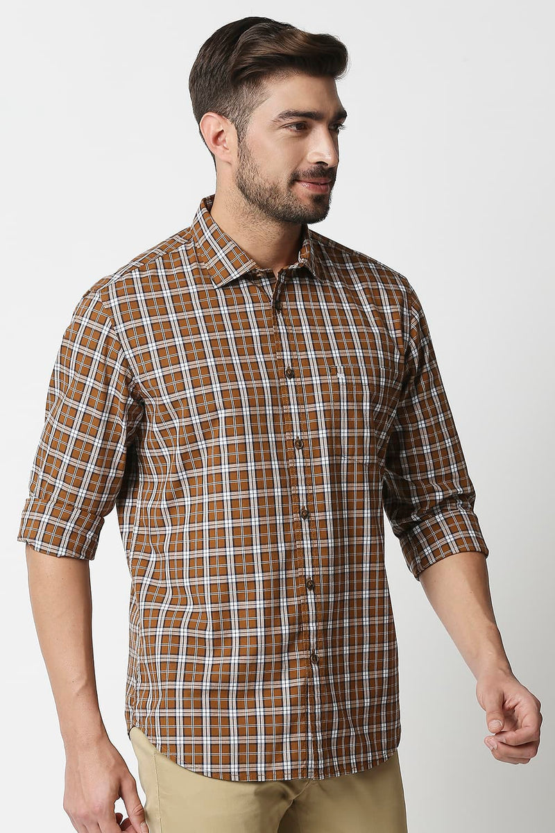 Slim Fit Checks Shirt