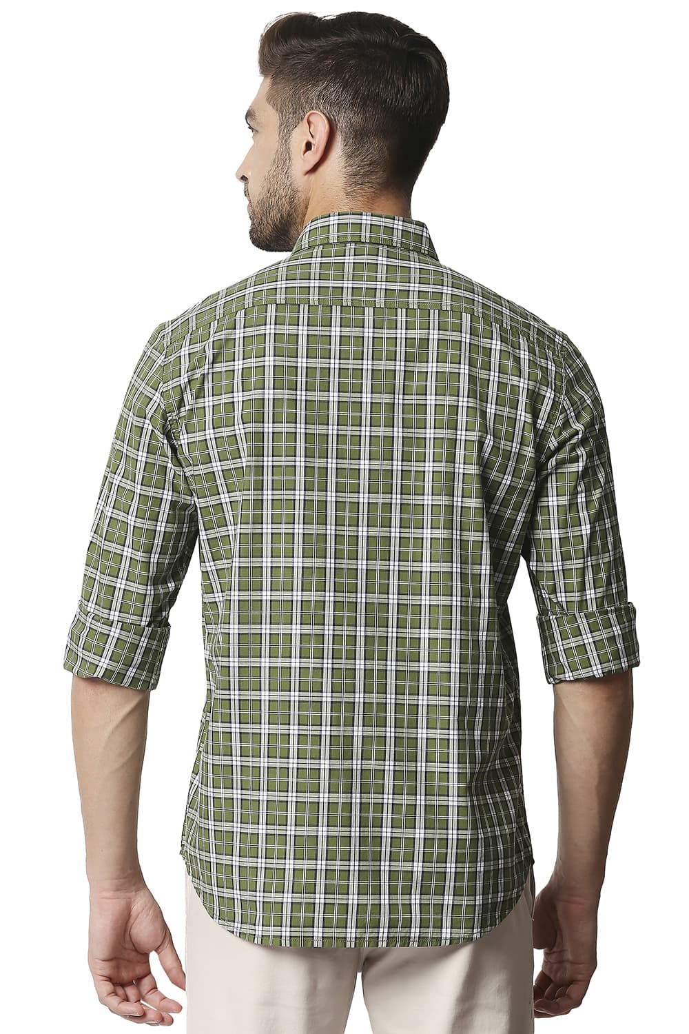 BASICS SLIM FIT CHECKS SHIRT