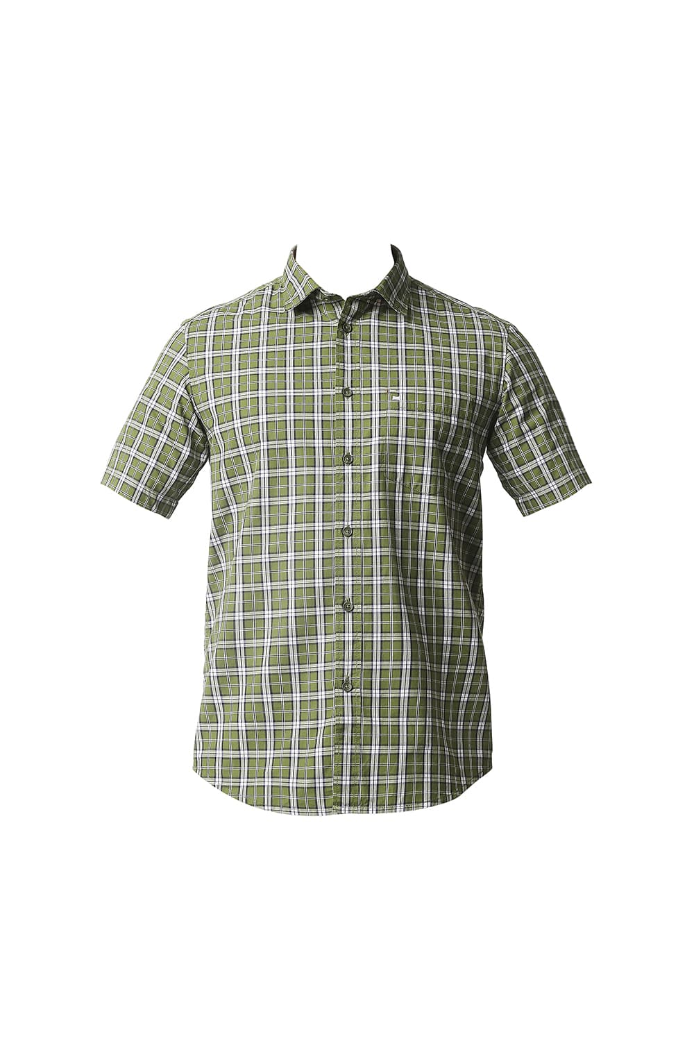 BASICS SLIM FIT CHECKS HALFSLEEVES SHIRT