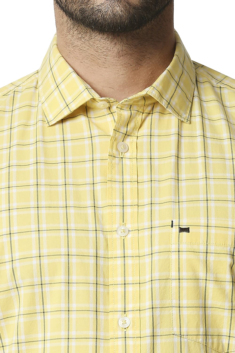 BASICS SLIM FIT CHECKS SHIRT