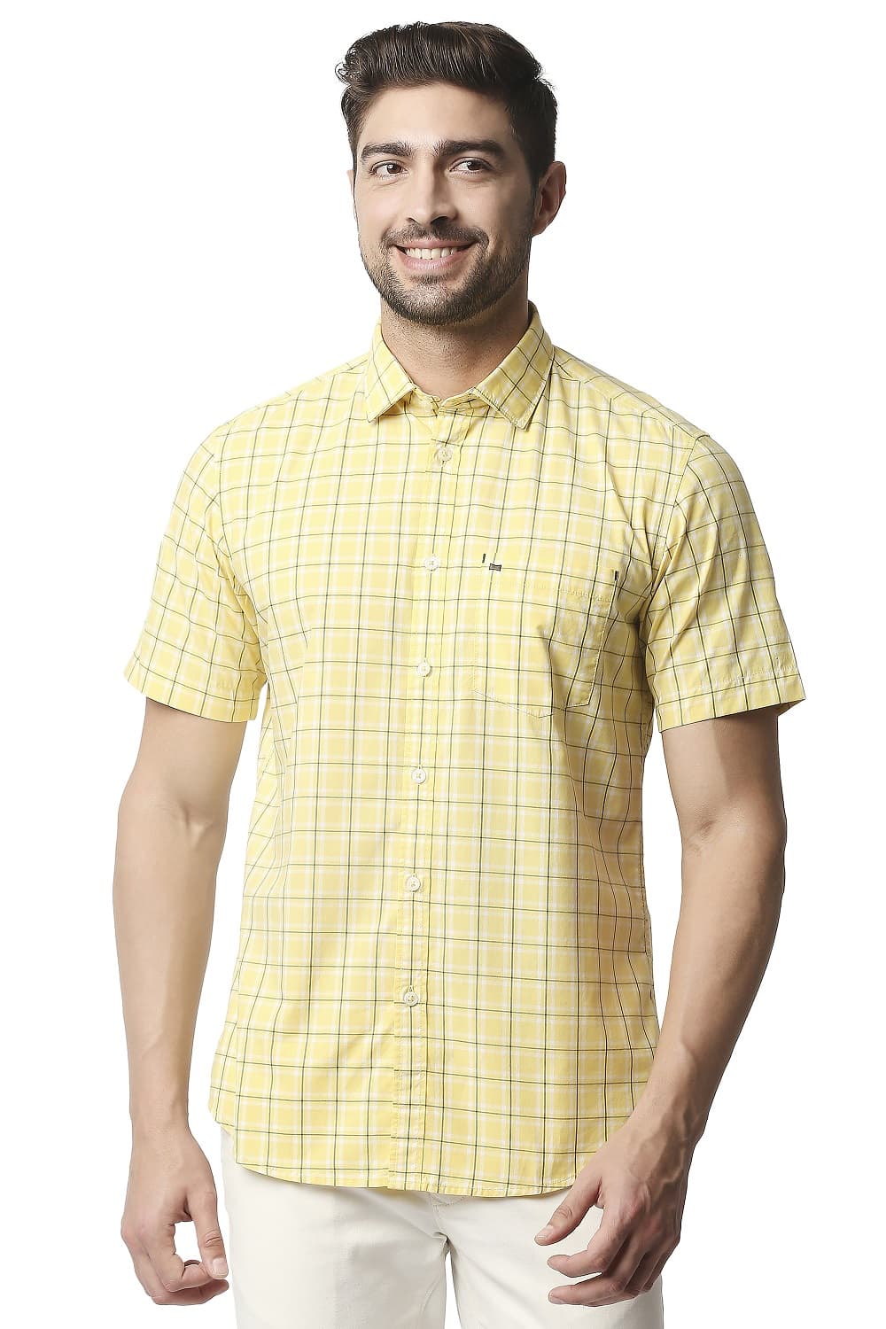 BASICS SLIM FIT CHECKS SHIRT