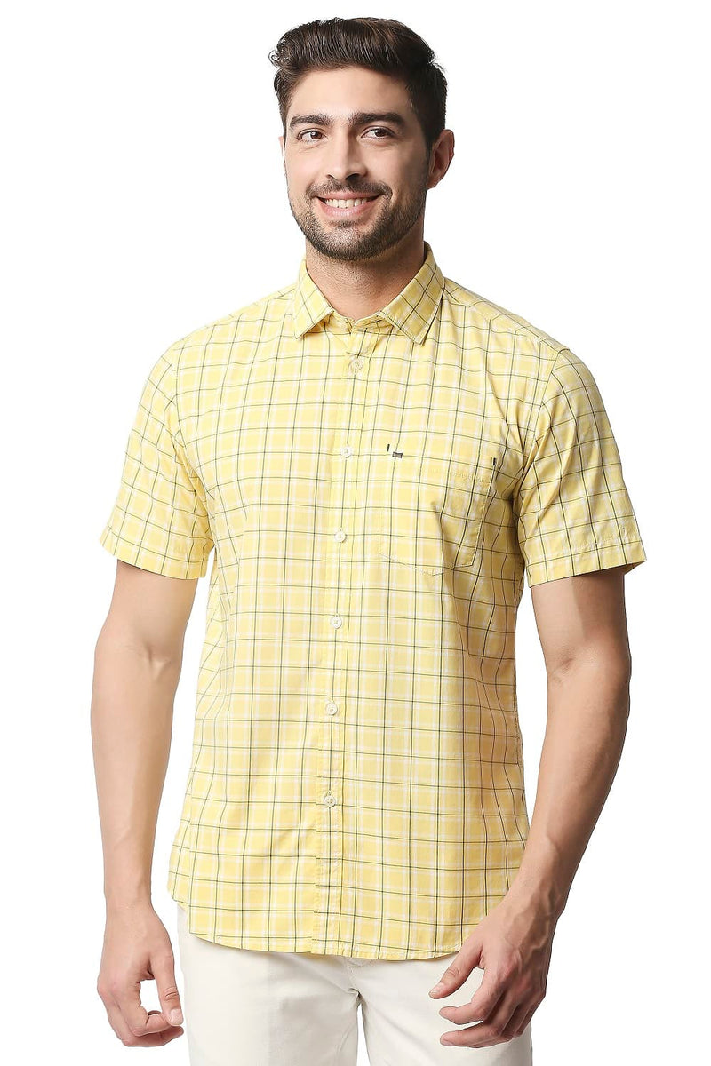 BASICS SLIM FIT CHECKS SHIRT