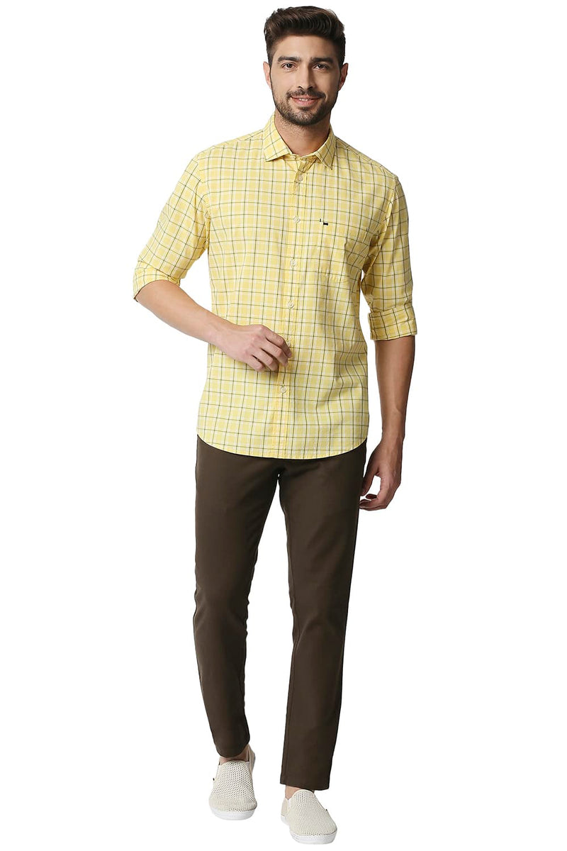 BASICS SLIM FIT CHECKS SHIRT