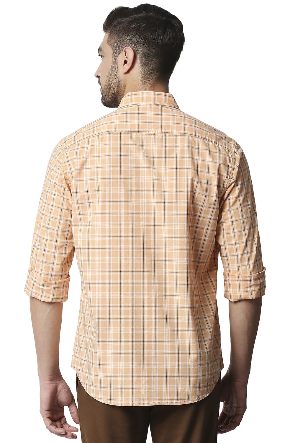 BASICS SLIM FIT CHECKS SHIRT