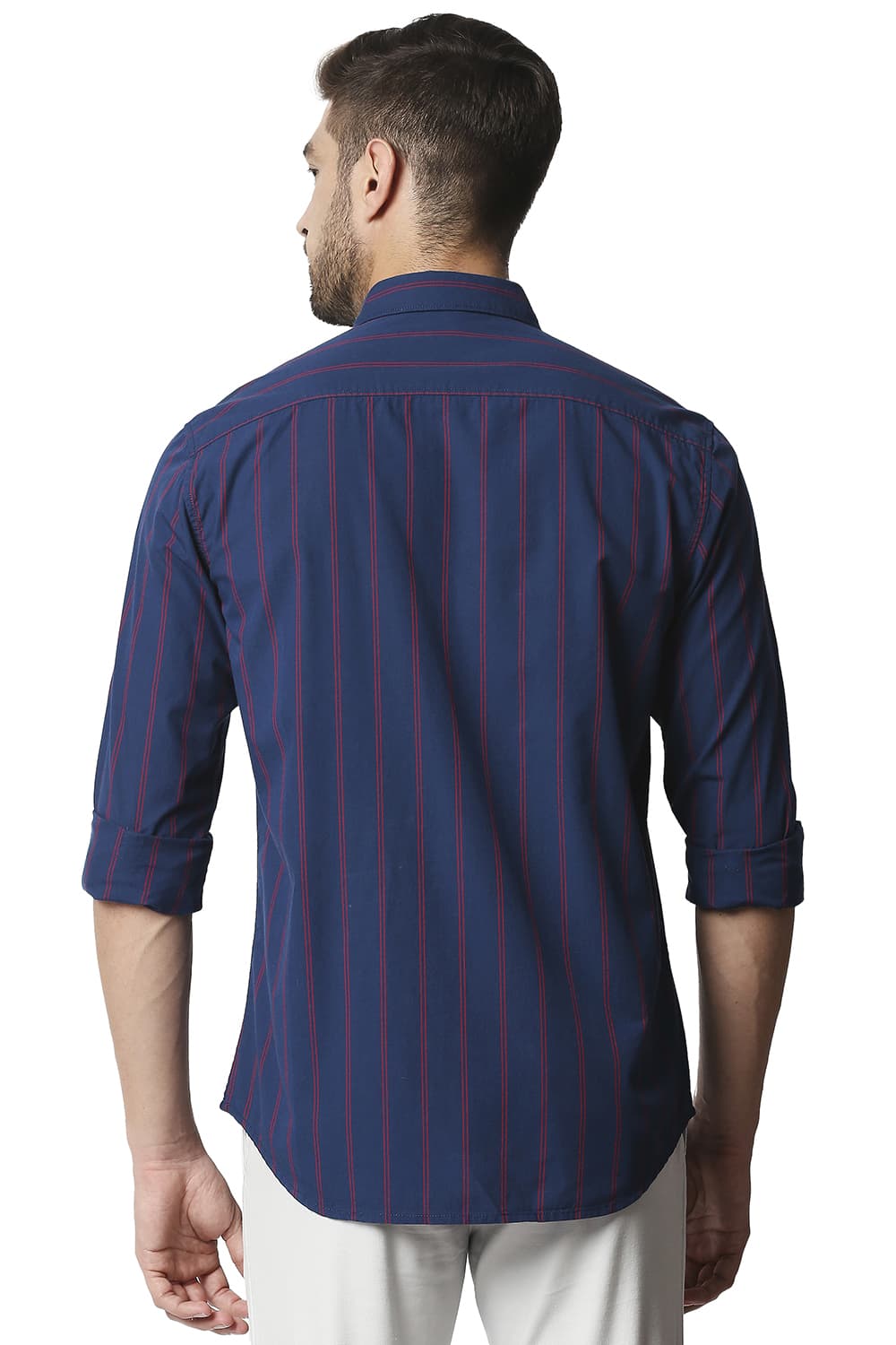 BASICS SLIM FIT STRIPE SHIRT