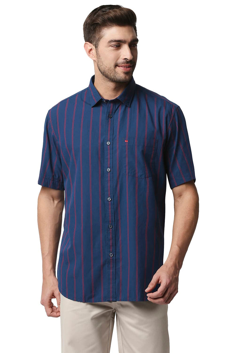 BASICS SLIM FIT STRIPE SHIRT