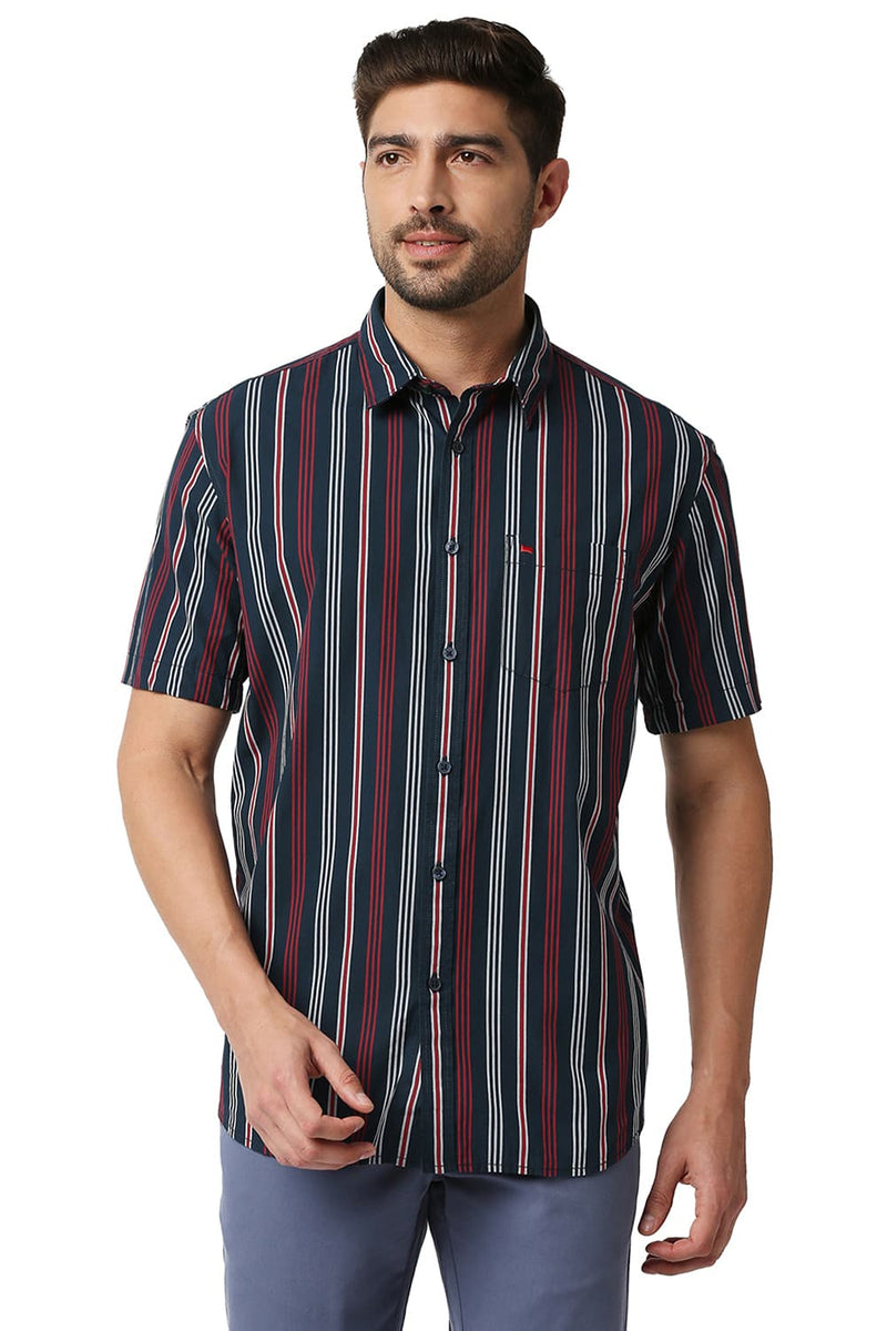 BASICS SLIM FIT STRIPE SHIRT