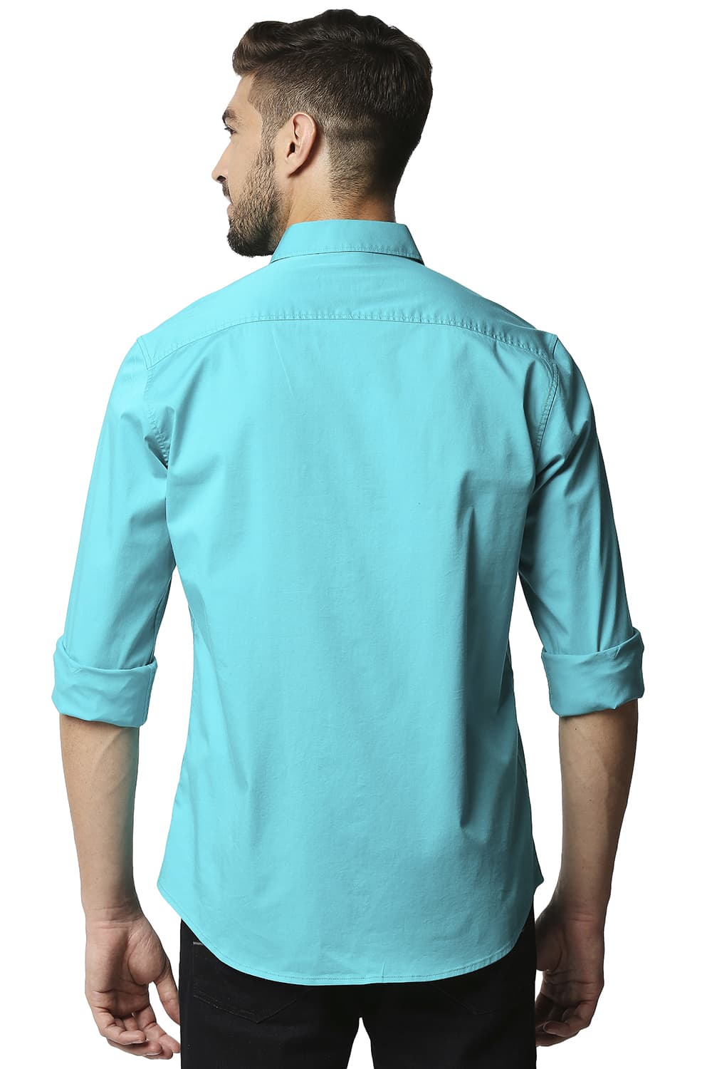 BASICS SLIM FIT TWILL STRETCH SHIRT