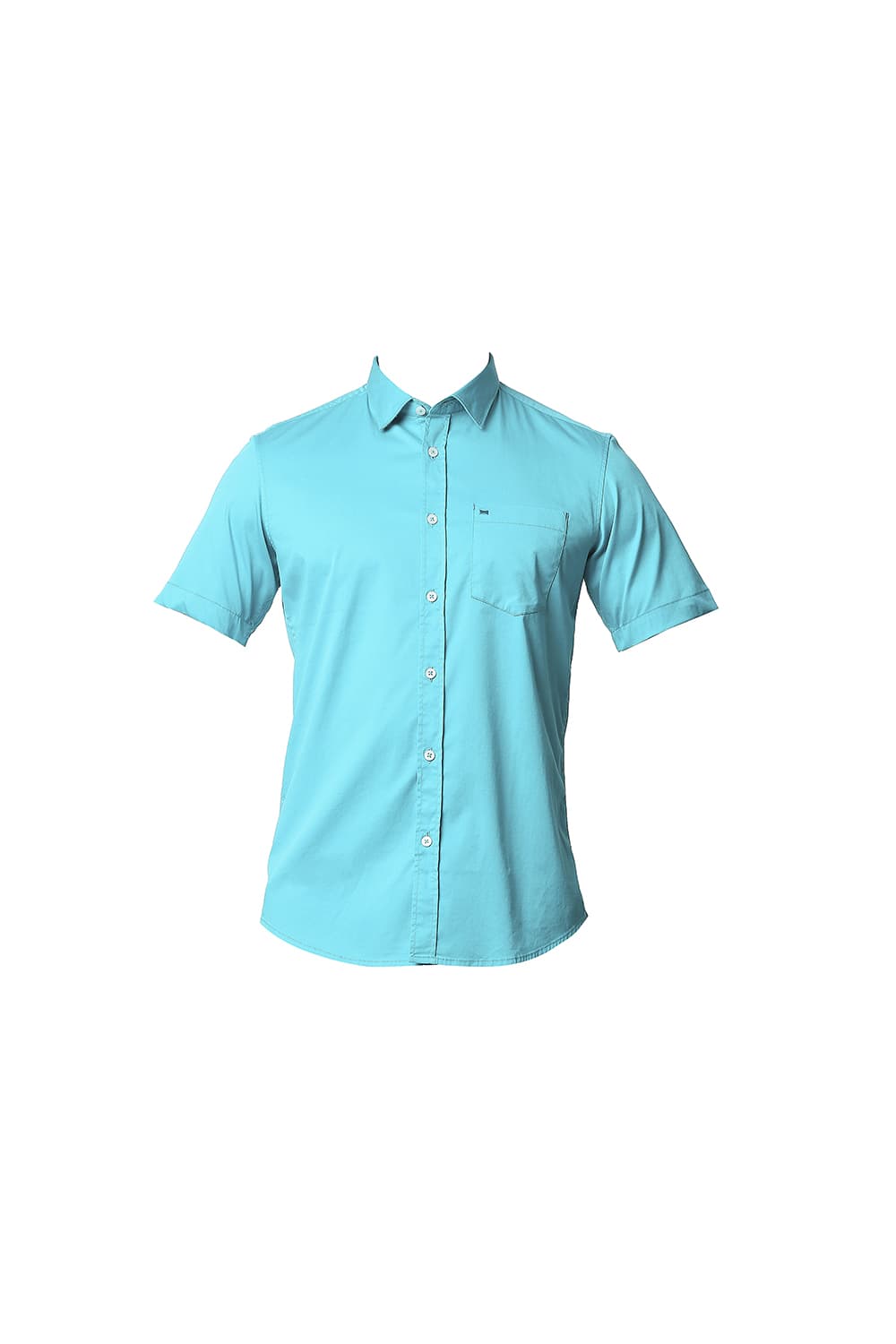 BASICS SLIM FIT TWILL STRETCH HALFSLEEVES SHIRT