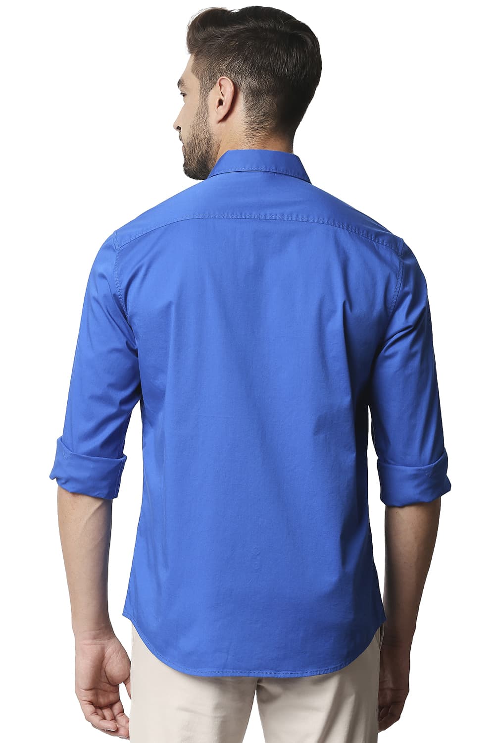 BASICS SLIM FIT TWILL STRETCH SHIRT