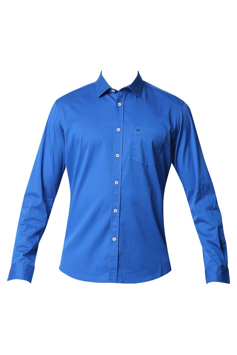 BASICS SLIM FIT TWILL STRETCH SHIRT