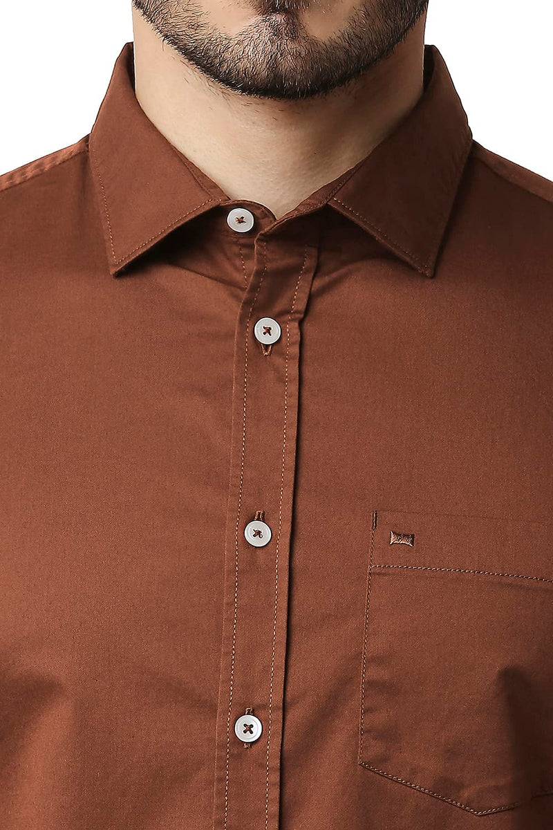 BASICS SLIM FIT TWILL STRETCH HALFSLEEVES SHIRT