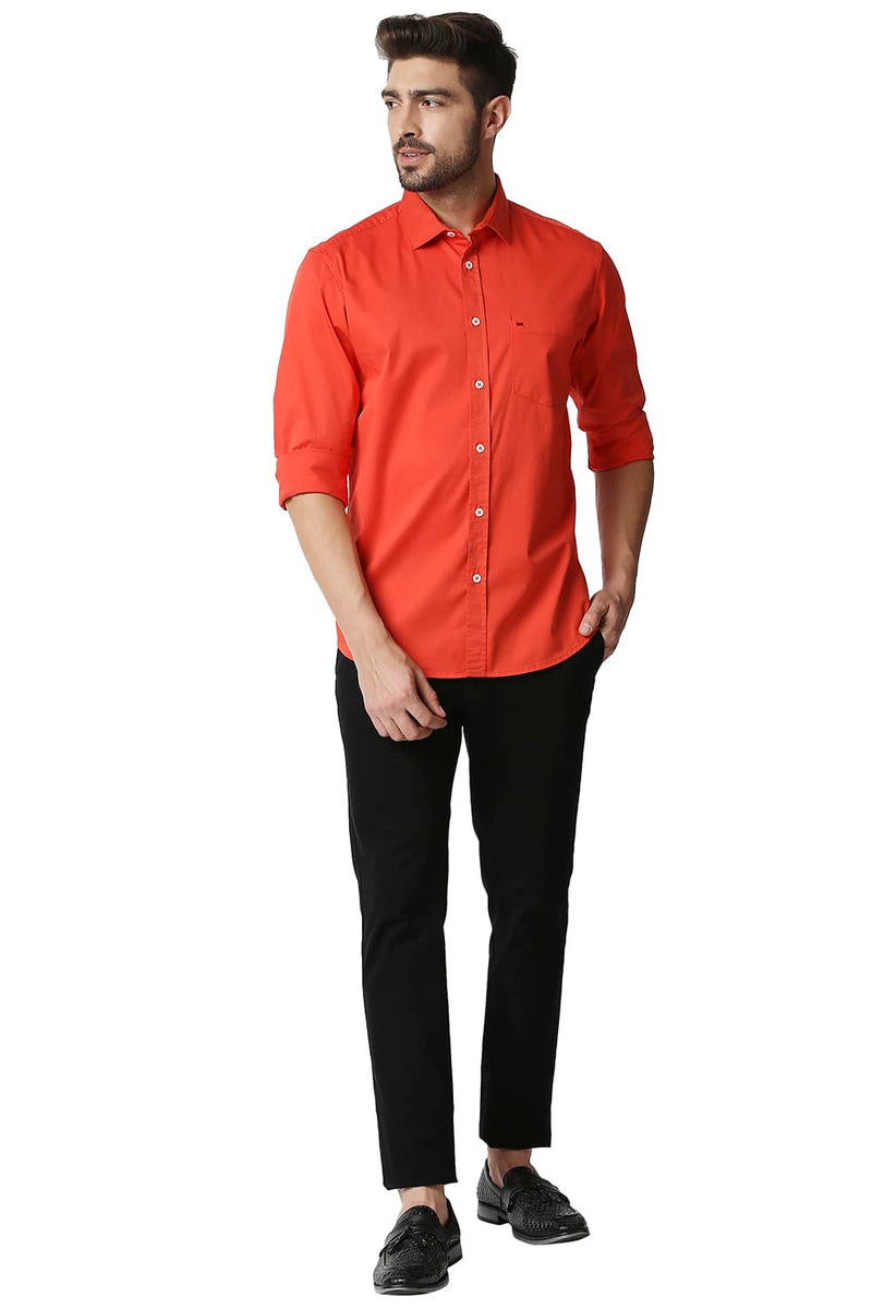 BASICS SLIM FIT TWILL STRETCH SHIRT