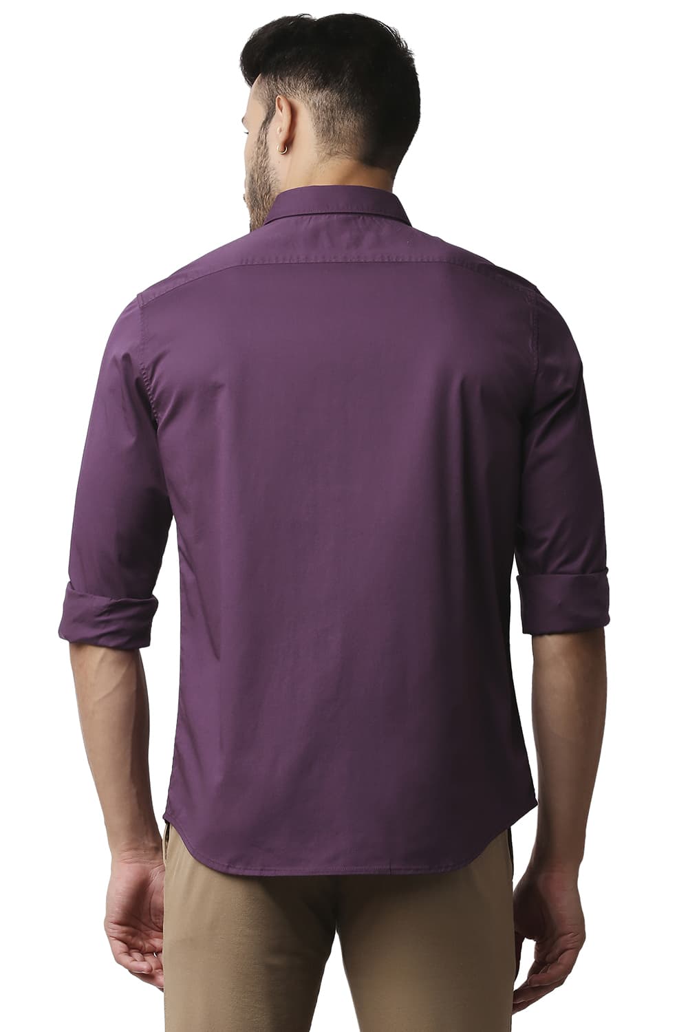 BASICS SLIM FIT TWILL STRETCH SHIRT