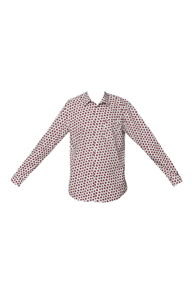 BASICS SLIM FIT DIGITAL POPLIN PRINTED SHIRT