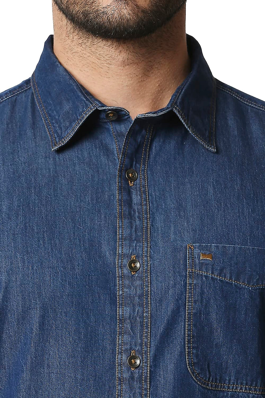 BASICS SLIM FIT MOOD INDIGO BLUE INDIGO SHIRT