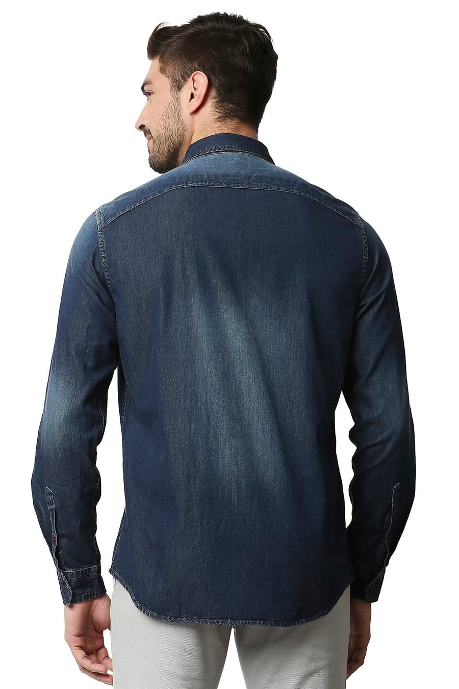 BASICS SLIM FIT BLUE IRIS INDIGO SHIRT