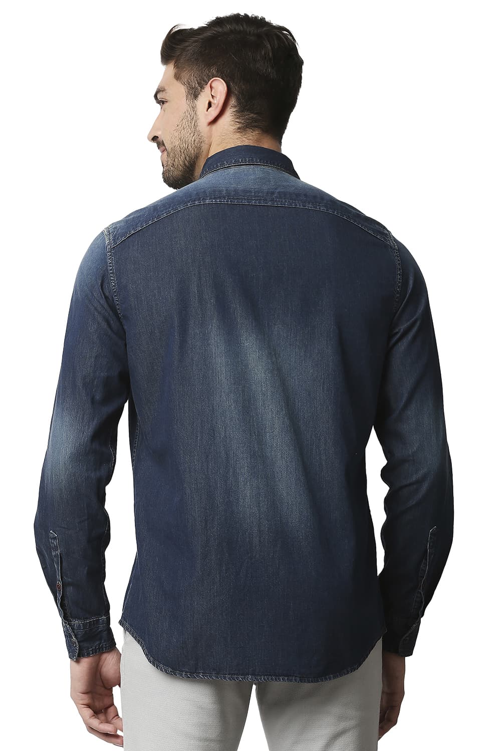 BASICS SLIM FIT INDIGO SHIRT