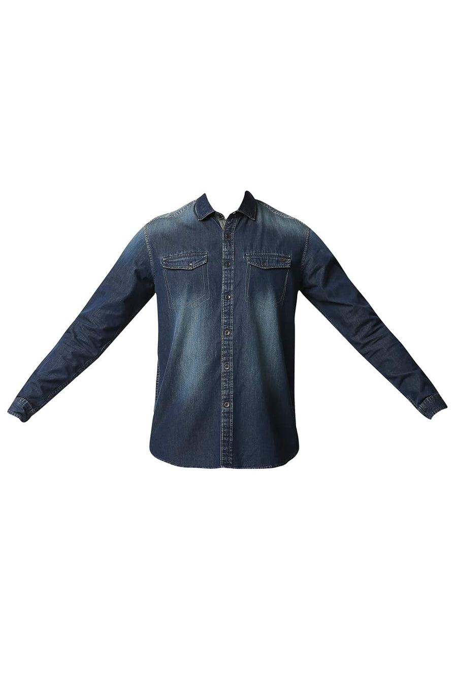 BASICS SLIM FIT BLUE IRIS INDIGO SHIRT