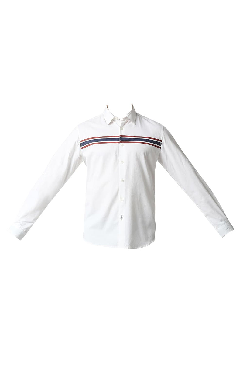 BASICS SLIM FIT OXFORD STRIPE SHIRT